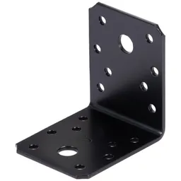 Alberts ALBERTS Winkelverbinder, sendzimirverzinkt, schwarz kunststoffbesch., TxHxB 70x70x55 mm – Produktbild 1 von 1