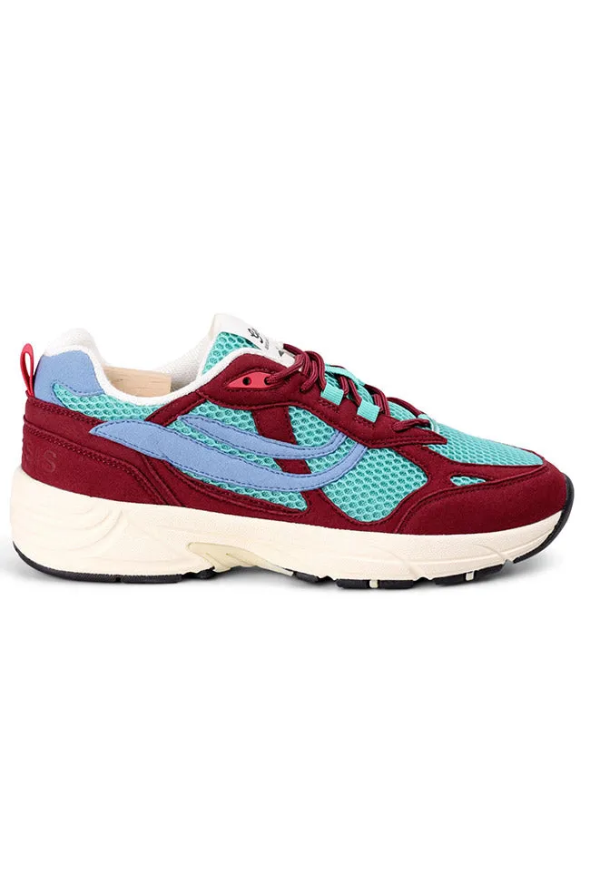 Genesis Genesis Damen vegan Sneaker G-Eco 99 Multi Weinrot/Blau/Türkis, Blau, – Produktbild 2 von 2