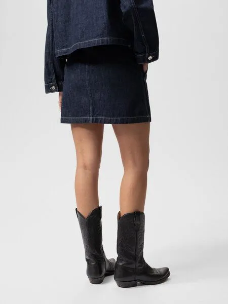 Nudie Jeans Nudie Jeans Elvy Jeansrock aus Bio-Baumwolle - Workwear Denim – Produktbild 2 von 3