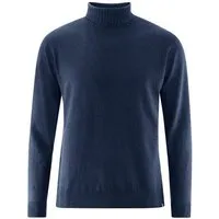 HempAge HempAge Feiner Rollkragenpullover Hanf/Biobaumwolle, Navy (blau), – Produktbild 1 von 2