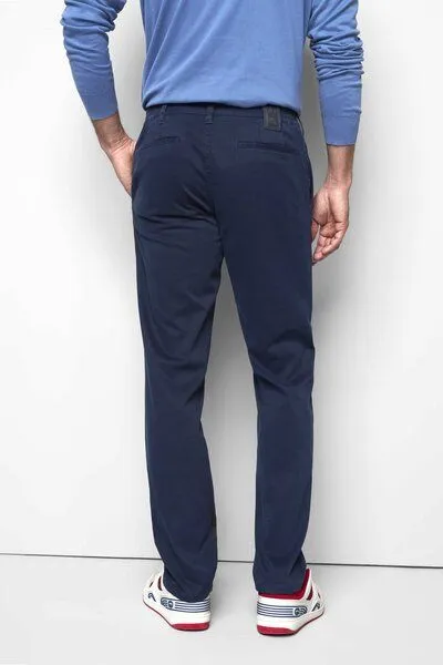 M 5 BY MEYER M 5 BY MEYER Sportliche Chino im Jersey Look, Blau (blau), – Produktbild 4 von 5