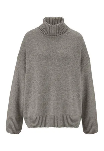 hessnatur hessnatur Strick Pullover Oversize aus Bio-Merinowolle mit Bio-Baumwolle, Grau, – Produktbild 3 von 4