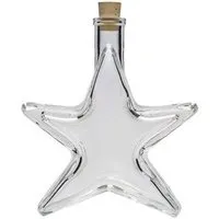 mikken mikken Glasflasche "Stern" mit Korken 200 ml Motivflasche Weihnachtsflasche – Produktbild 1 von 1