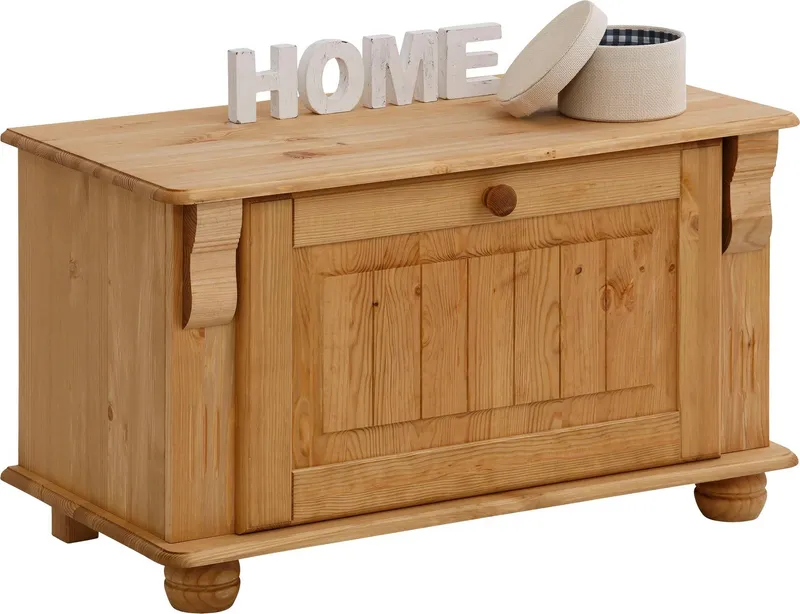 OTTO home Schuhbank Adele, Breite 80 cm, Sitzhöhe 45 cm, aus massiver Kiefer, FSC®, Beige, – Produktbild 1 von 5