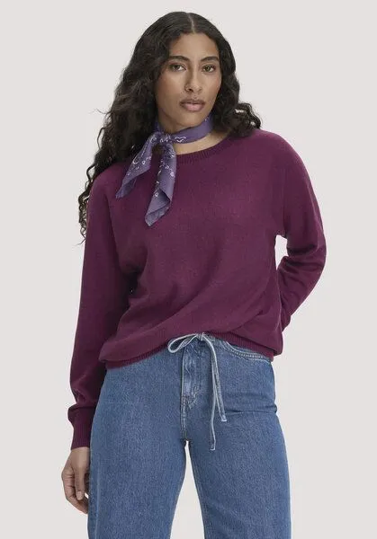hessnatur hessnatur Pullover Relaxed aus Bio-Schurwolle mit Cashmere, Fuchsia, – Produktbild 1 von 4