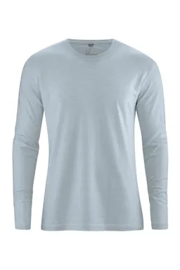 HempAge Hempage Herren vegan Langarmshirt Basic Platinum – Produktbild 1 von 1