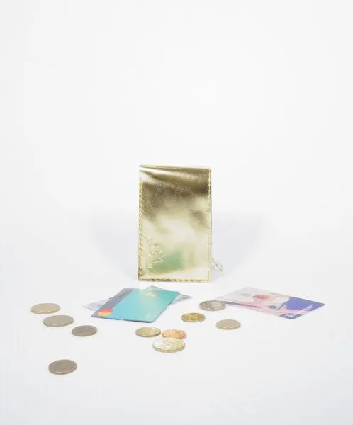 monday market monday market Lederportemonnaie Ida Metallic, Gold, – Produktbild 3 von 4