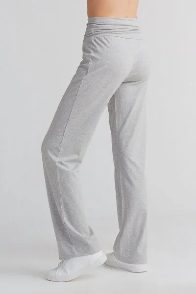 Leela Cotton Leela Cotton Damen Fitnesshose Bio-Baumwolle 1726, Grau-melange, – Produktbild 3 von 4