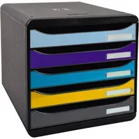Exacompta Exacompta Schubladenbox 'BEE BLUE Big-Box Plus' mit 5 Schubfächern,aus Recyclingkunststoff – Produktbild 3 von 3