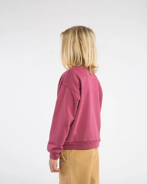 MATONA Matona Sweatshirt für Kinder aus Bio-Baumwolle / Crewneck Sweatshirt, Fig, – Produktbild 2 von 4