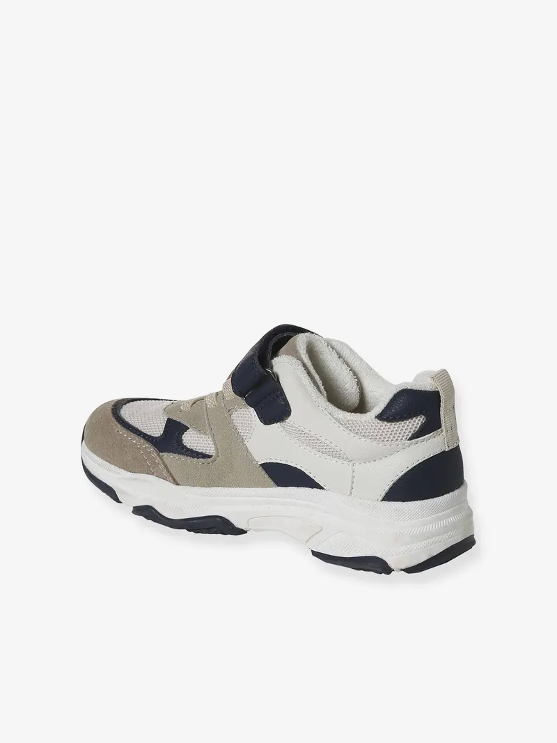 Vertbaudet Vertbaudet Kinder Sport-Sneakers mit Klett und Anziehtrick, Wollweiß, – Produktbild 3 von 4