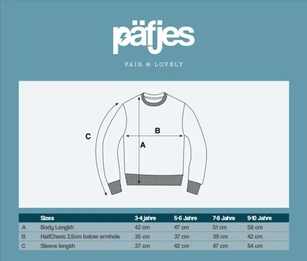 päfjes päfjes Ping Pong Tischtennis - Kinder Bio Sweater - Organic Cotton - Gelb – Produktbild 3 von 3