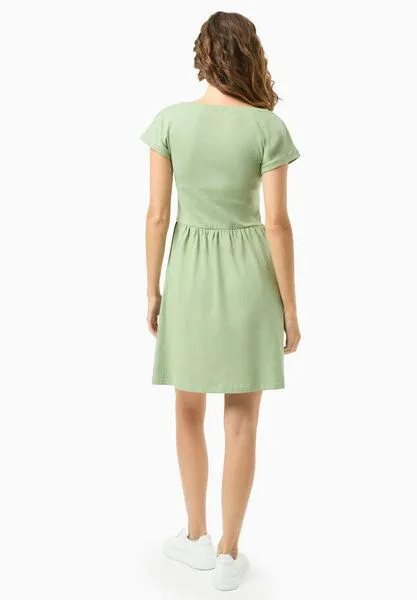 ORGANICATION ORGANICATION Slub-Jersey-Kleid aus Bio-Baumwolle, Fern green, – Produktbild 2 von 4
