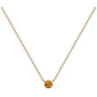 Eppi Eppi Silberne minimalistische Kette mit einem Padparadscha Saphir Glosie, Rosa, – Produktbild 1 von 1