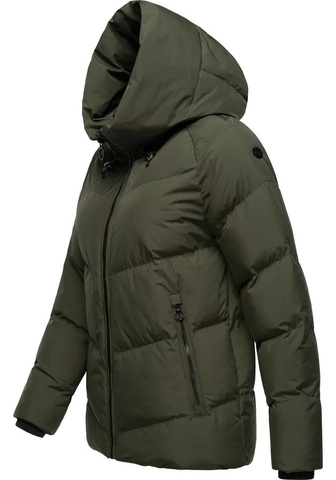 ragwear ragwear Steppjacke Cessi Wasserdichte Damen Winterjacke mit großer Kapuze, Grün, – Produktbild 3 von 5