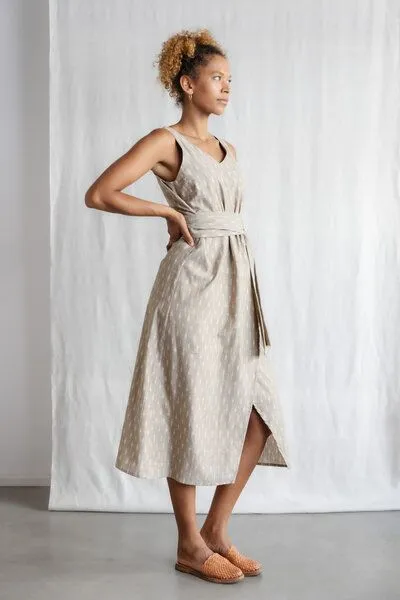 Jyoti - Fair Works Jyoti - Fair Works Bio-Baumwoll Kleid Agnila, Ikat, – Produktbild 3 von 4