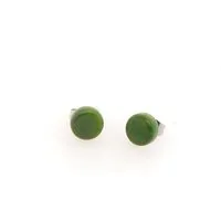 Mekhada Mekhada Tagua Ohrstecker TOPI 8 mm, Grün, – Produktbild 1 von 1