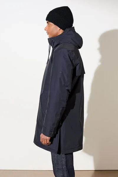 LangerChen LangerChen Langer Parka wattiert mit Funktion, Navy (blau), – Produktbild 3 von 3