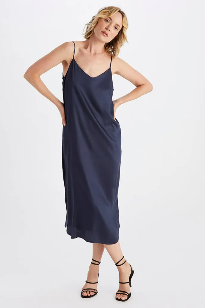 Neu Nomads Neu Nomads Damen vegan Kleid Easy Slip Midnight, Blau, – Produktbild 2 von 2