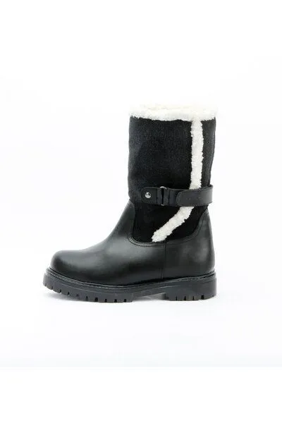 Grand Step Shoes Grand Step Shoes Damen Stiefel pflanzlich gegerbtes Leder/Hanf, Schwarz, – Produktbild 5 von 6