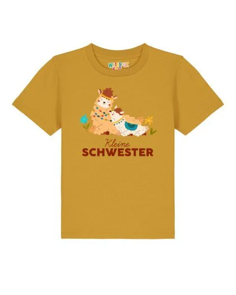 watabout.kids watabout.kids T-Shirt Kinder Lama Kleine Schwester, Ochre, – Produktbild 1 von 2