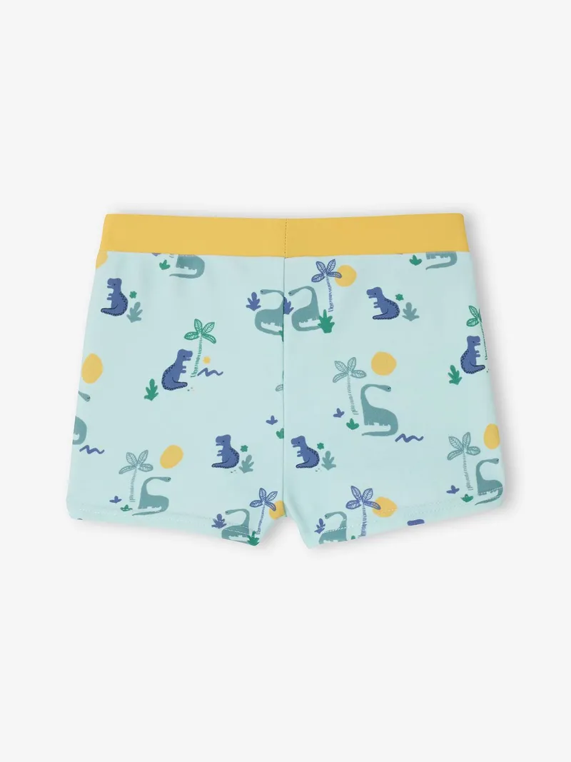 Vertbaudet Baby Badehose mit Dino-Motiv und Kontrast-Dehnbund, Türkis, – Produktbild 2 von 3