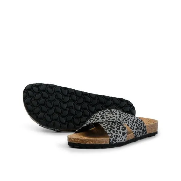 Grand Step Shoes Grand Step Shoes Vegane Pantoletten Lilo animal, Grey, – Produktbild 4 von 4