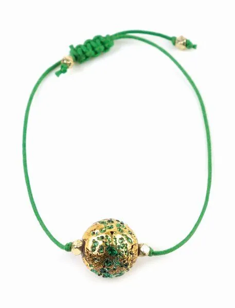 El Puente El Puente Armband "Glaskunst", Grün,gold,schwarz, – Produktbild 1 von 1
