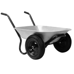 Casaria® Casaria Schubkarre Doppelrad 150kg 126x75x71cm schwarz silber – Produktbild 1 von 1