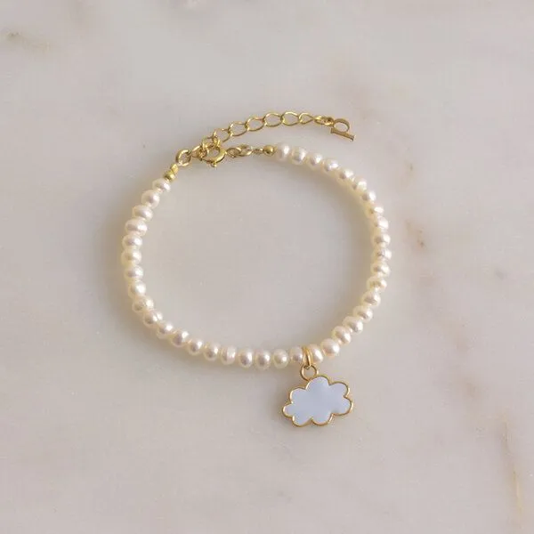 Paeoni Colors Paeoni Colors Wolken-Perlenarmband aus 18k Gold Vermeil, 925 Sterling Silber – Produktbild 3 von 4
