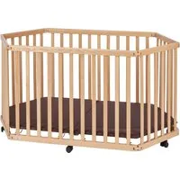 tiSsi Laufgitter Lies, Buche, sechseckig falt-/klappbar, ca. 84 x 142 x 76 cm, natur – Produktbild 1 von 1