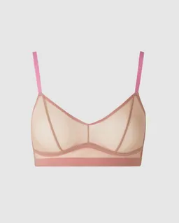 Understatement Understatement Damen vegan Bralette Balconette Mesh Warm/Candy Pink – Produktbild 1 von 1
