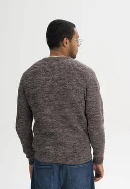 MELA MELA Herren vegan Strickpullover Ravi Brown Mit Sprenkeln – Produktbild 1 von 1