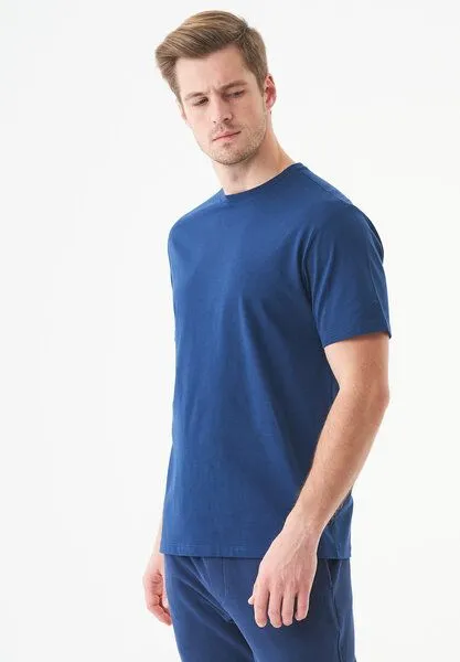 ORGANICATION ORGANICATION ESSENTIALS-TILLO-Unisex Basic T-Shirt aus Bio-Baumwolle, Navy, – Produktbild 3 von 4