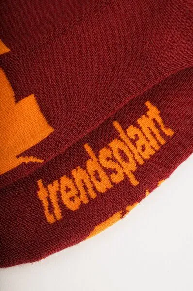 Trendsplant Trendsplant Burgundy Organic Cotton Athletic Socks, Bunt, – Produktbild 4 von 4
