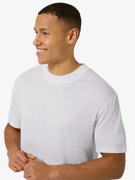 Super.Natural Super.Natural T-Shirt Casual Rib Bio J Tee für Herren, Merino, Fresh white, – Produktbild 2 von 4