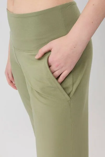 mandala Mandala Wide Leg Workout Pants, Mossy bark (grün), – Produktbild 3 von 4