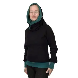 liebewicht liebewicht Kapuzenpullover KapOn schwarz/grün in 2 Längen nach Wahl – Produktbild 1 von 1