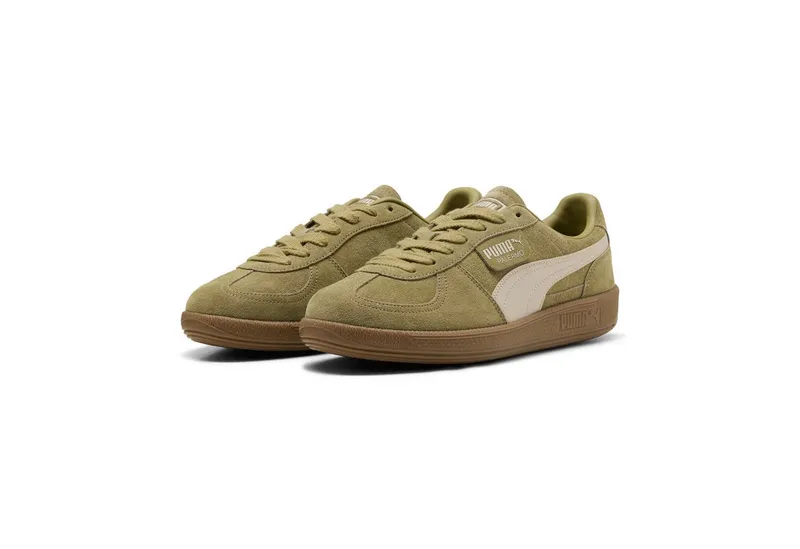 Puma Puma PALERMO Sneaker für Alltag, aus Leder, mit Schnürverschluss, Braun, – Produktbild 1 von 5