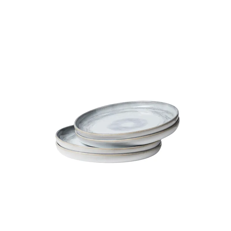 Gipfelstück Gipfelstück Tiefer See Dessertteller-Set, Steinzeug, Blaugrau, – Produktbild 2 von 5