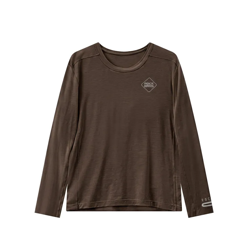 Rockbros Herren-Radtrikot aus Merinowolle und Tencel - Braun / XL – Produktbild 1 von 1