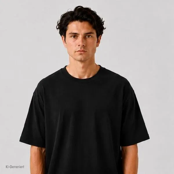 Ethnotek Ethnotek Heavyweight Organic Cotton Oversized T-Shirt, Schwarz, – Produktbild 3 von 3