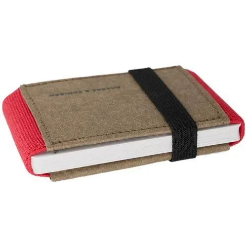 ANDERS & KOMISCH ANDERS & KOMISCH Mini Portemonnaie mit Münzfach MINI CLASSIC - Slim Wallet Braun, Rot, – Produktbild 4 von 4