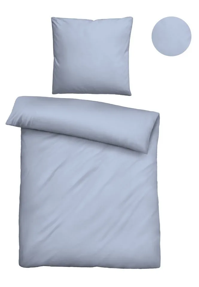 Biberna Biberna Bettwäsche 0470500, hochwertige TENCEL Qualität, Lyocell, 2 teilig, natürlicher Rohstoff, schnelltrocknend, angenehm weich, atmungsaktiv, Blau, – Produktbild 2 von 5