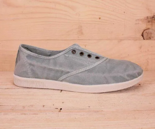 Natural World Natural World Vegan Damen Sneaker washed - Old Arum, Blau (aqua), – Produktbild 4 von 4