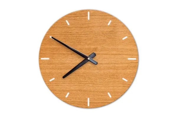 klotzaufklotz klotzaufklotz Wanduhr Furnier, Schwarz, – Produktbild 4 von 5