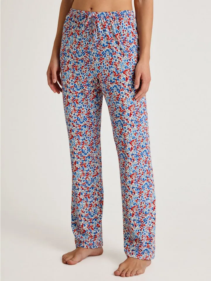 CALIDA CALIDA Pyjamahose Season Special Damen (1-tlg) seidig weich, elastisch und formstabil, Blau, – Produktbild 2 von 5