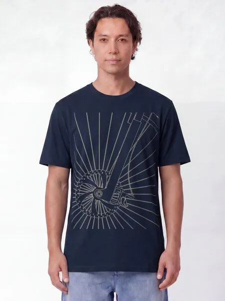 watapparel watapparel T-Shirt Unisex Fahrradspeichen, French navy, – Produktbild 2 von 2