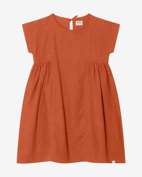 MATONA Matona Kleid | Boxy Dress | aus Leinen, Rooibos, – Produktbild 3 von 4