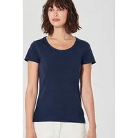 HempAge HempAge Damen T-Shirt mit Rollsaum Hanf/Bio-Baumwolle, Navy(blau), – Produktbild 1 von 1